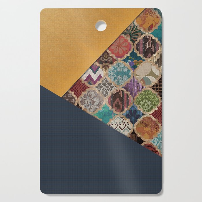 N11 - Vintage Traditional Moroccan Artwork Mixed with Modern Colored Touch. Cutting Board