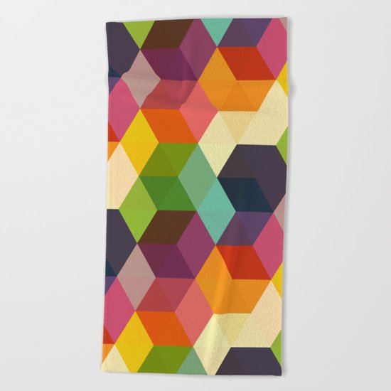 Retro Hexagonzo Beach Towel