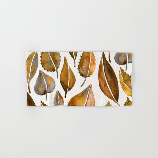 Rusty Leaves Hand & Bath Towel
