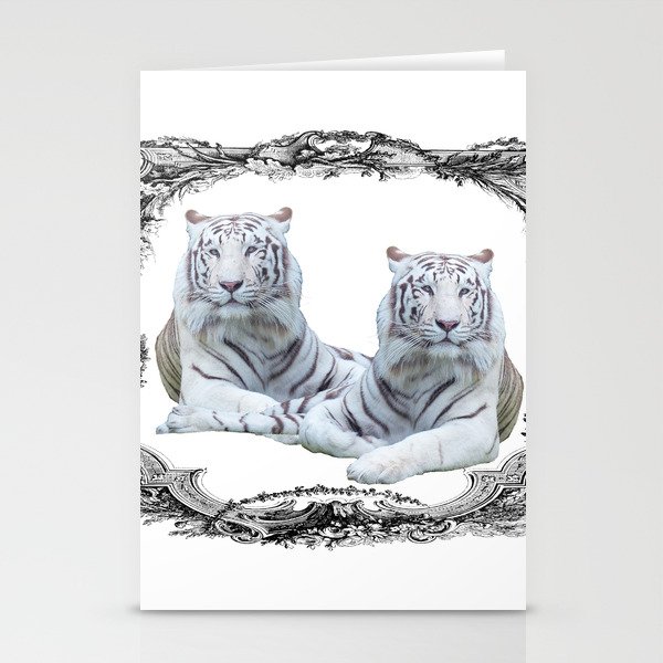 White Tigers Stationery Cards