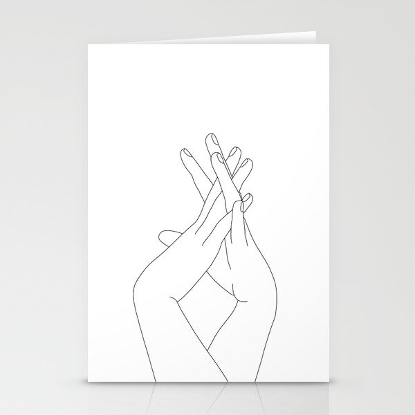 Holding Hands Illustration - Dawn Stationery Cards