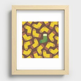 Special and unique socks pattern 11 Recessed Framed Print
