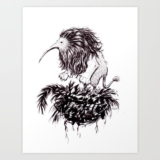 Kiwi Lion Art Print