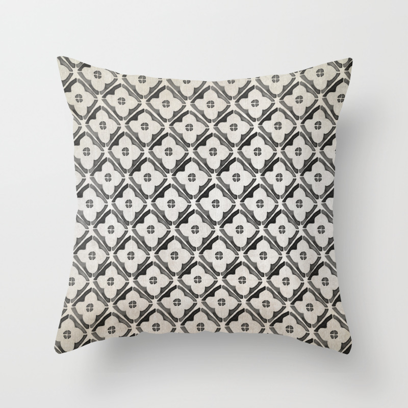 Small 17 x 12 Society6 Moroccan Boho Black & White Pattern by Cateandrainn on Rectangular Pillow Small 17 x 12 Society6 Moroccan Boho Black & White Pattern by Cateandrainn on Rectangular Pillow