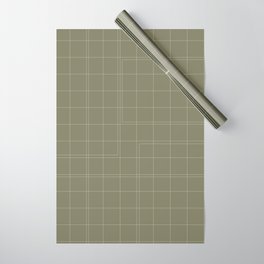 Sage Grid Wrapping Paper