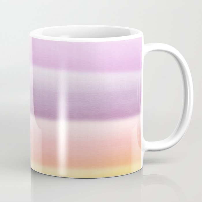 Modern hand painted multi color summer watercolor stripes pattern Coffee Mug