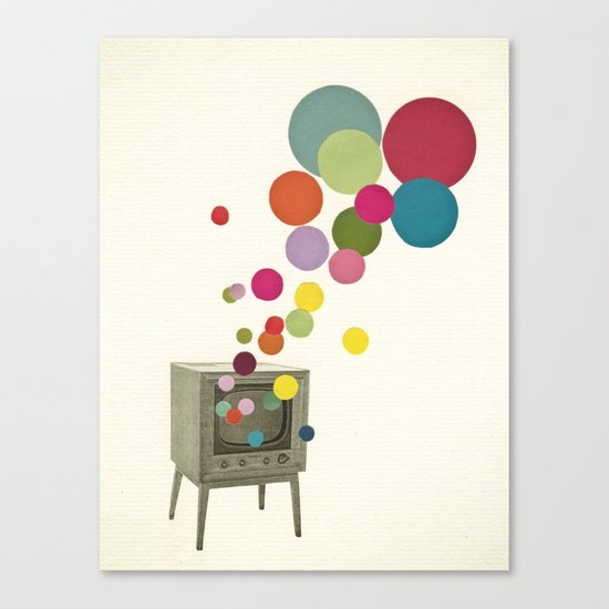 Colour Television Canvas Print
