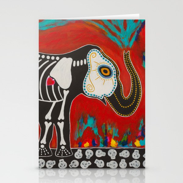 Day of the Dead Elephant Stationery Cards