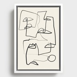 Abstract line art 12 Framed Canvas