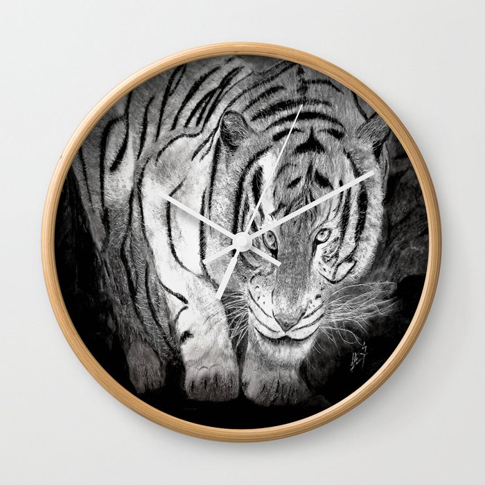 Tiger Gaze Art Print Wall Clock