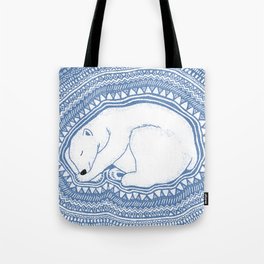 Polar bear, floe, pattern Tote Bag