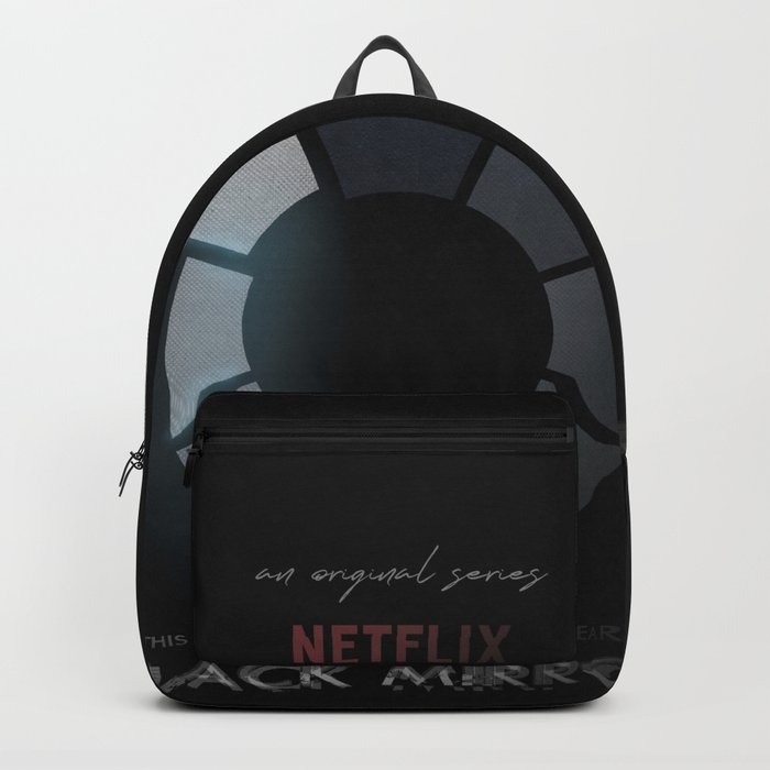 Black Mirror, minimalist tv series poster, alternative movie print, netflix Backpack