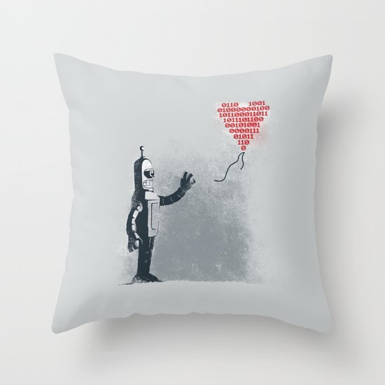 Binary Art Throw Pillow
