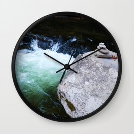 River Cairn Wall Clock