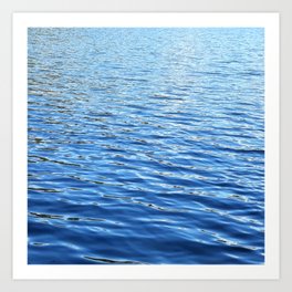 Blue lake water pattern Art Print