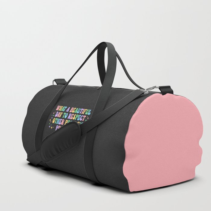 Respect Other People's Pronouns Positive Quote Duffle Bag