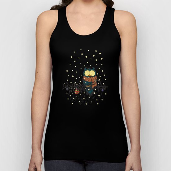 Owl in the snow v2 Unisex Tank Top