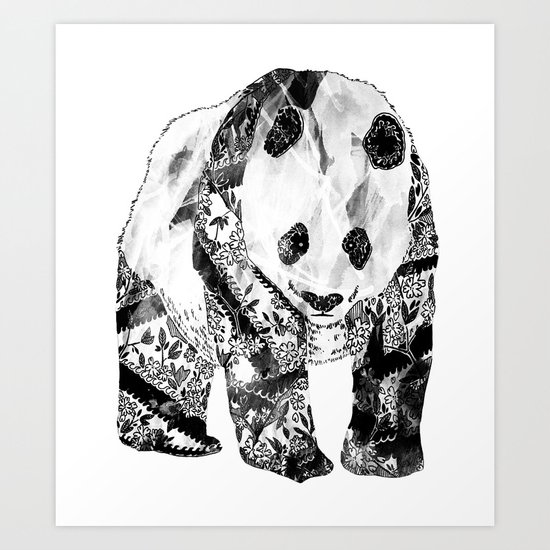 Tattooed Panda Art Print