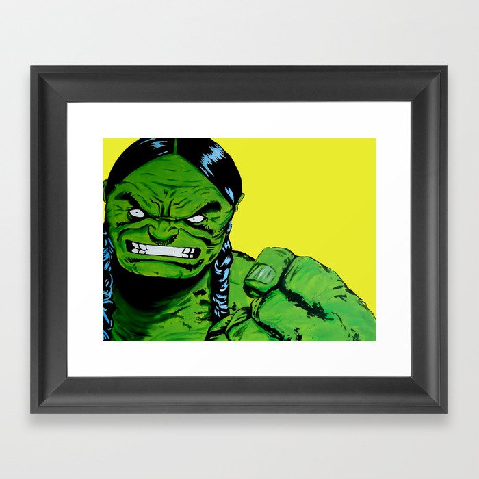 Native American Hulk Framed Art Print