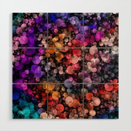 Bokeh Background Lights Texture Pattern Wood Wall Art