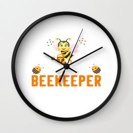Buy Local Honey Support A Beekeeper Wall Clock
