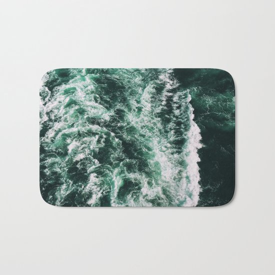 ocean waves Bath Mat