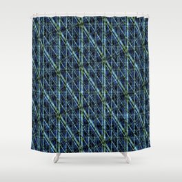 Retro Tribal Diamond Zag Shower Curtain