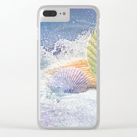 Subtle Sea Splash Clear iPhone Case
