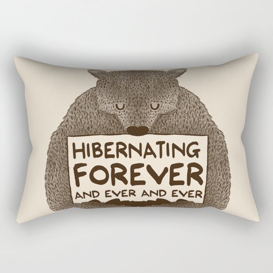 Hibernating Forever Rectangular Pillow
