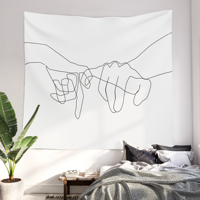 Pinky Swear Wall Tapestry by Explicit Design Society6