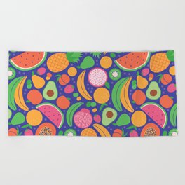 fruits pattern Beach Towel