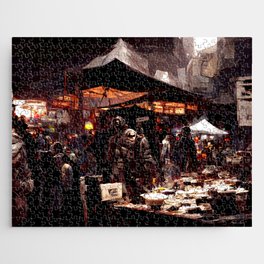 Post-Apocalyptic street market Jigsaw Puzzle