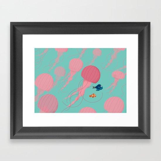 Just Keep Swimming Framed Art Print