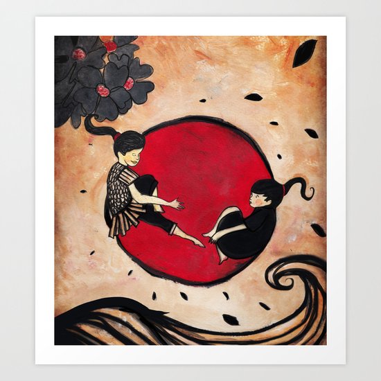 Red Moon Art Print