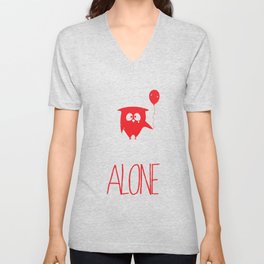Alone V Neck T Shirt