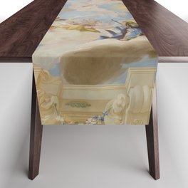 Ceiling Fresco Altenburg Abbey Mural Baroque Painting - The Harmony of Religion and Science Table Runner