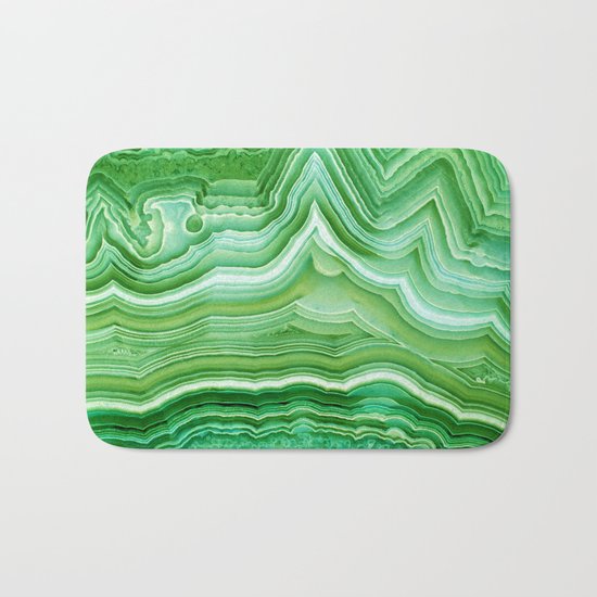 Agate crystal green Bath Mat