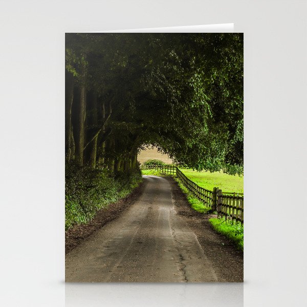 Great Britain Photography - Dirt Road Under The Trees On The Countryside Stationery Cards