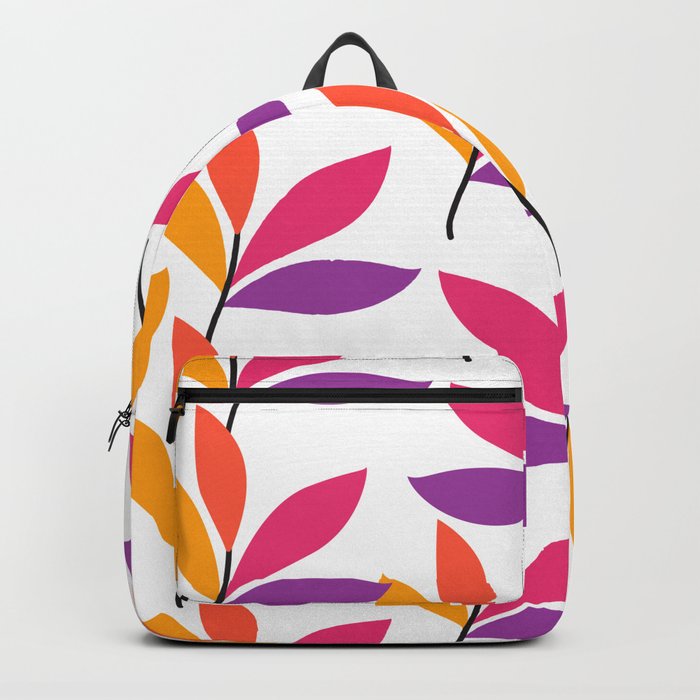 Multicolor leaves pattern! Backpack