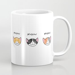 Three Meows. Coffee Mug