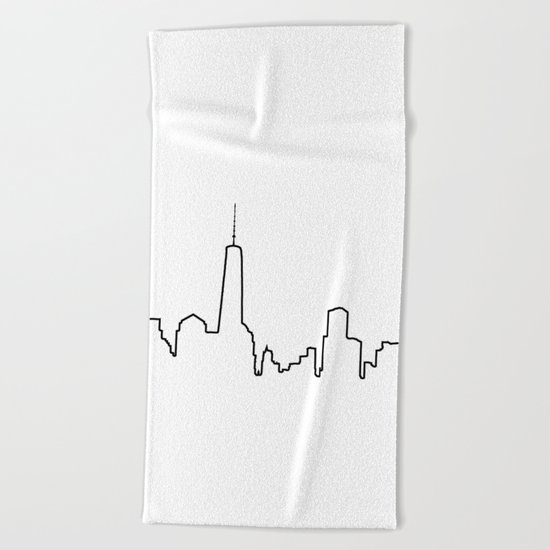 New York Life Line Beach Towel