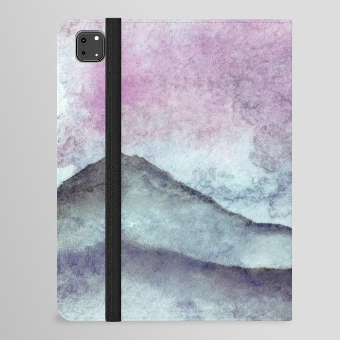 Purple Tone Landscape In Watercolor iPad Folio Case