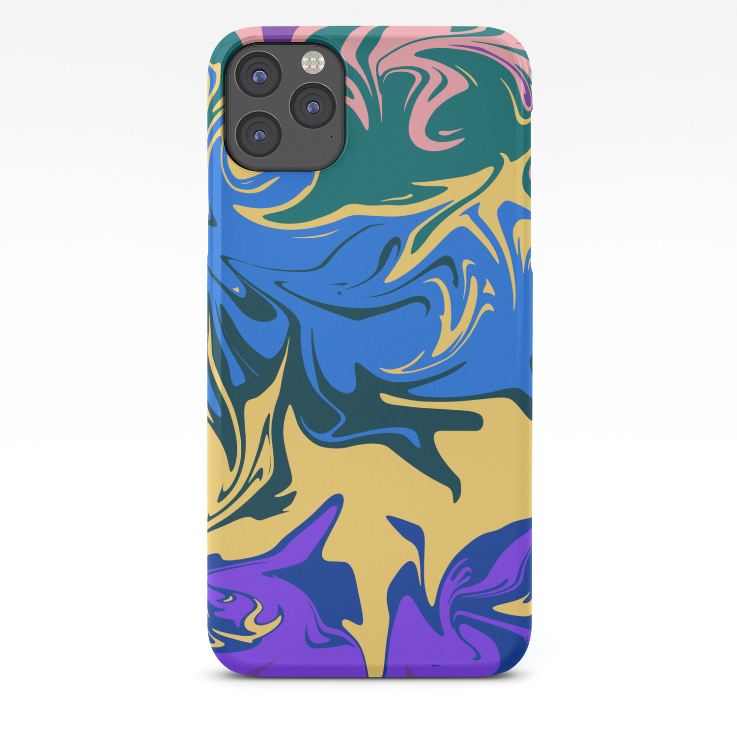 Hurricane Ii Abstract Color Storm In Blue Purple And Yellow