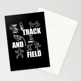 Track And Field Athletes Stationery Card