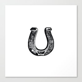 VINTAGE HORSESHOE. Canvas Print