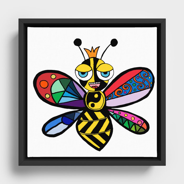 Bumble Bee Framed Canvas