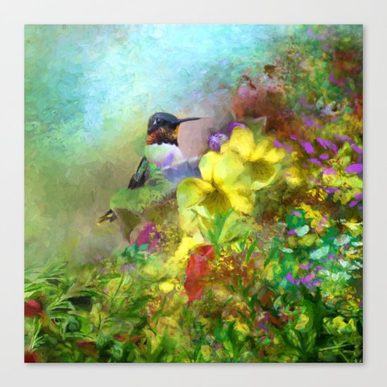 Hummingbird Bouquet Canvas Print