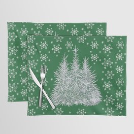 Christmas Winter - Emerald Green Placemat