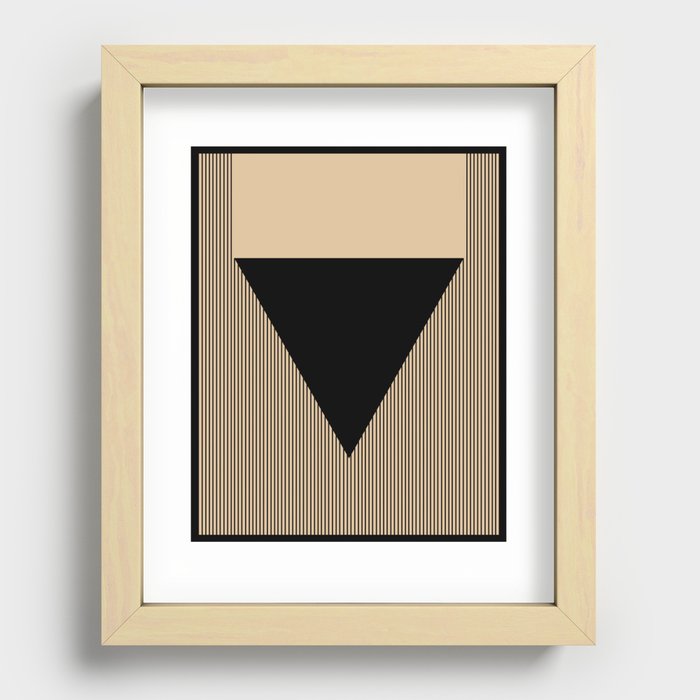 Black Triangle Recessed Framed Print