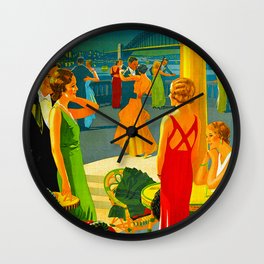 Vintage Sydney Australia Travel Wall Clock | Prints, Illustration, Decor, Australian, Colorful, Ads, Sydney, Poster, Australia, Drawing 